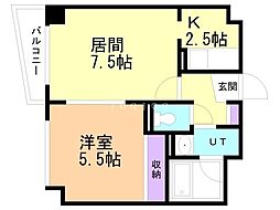 イルニードマンション 1LDKの間取図画像