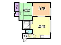 ミカホパナハイツ 2LDKの間取図画像