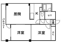 JNO31 2LDKの間取図画像