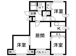 シエル31 3LDKの間取図画像