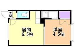 ルミエール北10条 1DKの間取図画像