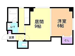 メープルプラザ 1LDKの間取図画像