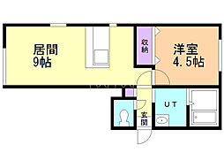 ヨンストーンズ北35 1LDKの間取図画像