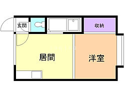 ラピス元町 1DKの間取図画像