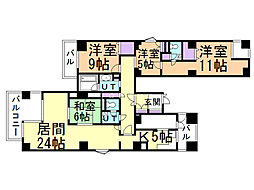エルミタージュ・ユリ 4LDKの間取図画像