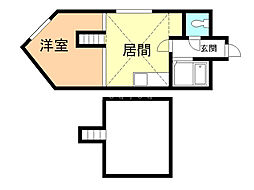 ガーデンアベニュー19 3階1DKの間取り