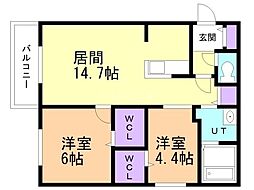 札幌市営南北線 幌平橋駅 徒歩6分 3階/-