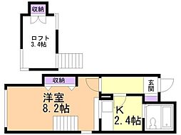 AMSステージ 1Kの間取図画像