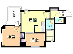 クラッセ宮の森ガーデン 11階2LDKの間取り
