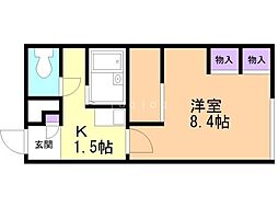 レオパレスメルヴェユー山鼻 2階