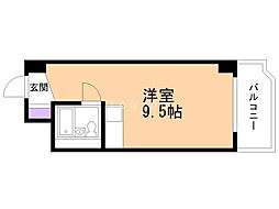 パシフィック南2条 6階ワンルームの間取り