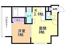 間取図画像 1LDK