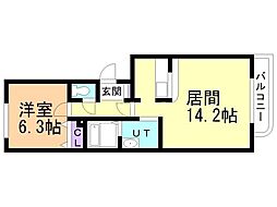 間取図画像 1LDK