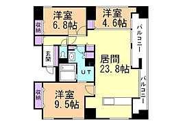 ビッグタワー大通公園 3LDKの間取図画像