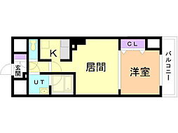 ビッグパレス南5条 5階1LDKの間取り