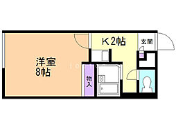 レオパレス藤 1Kの間取図画像
