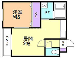 グランディール南5条 2階