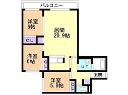 札幌市営東西線 西28丁目駅 徒歩15分 2階/-
