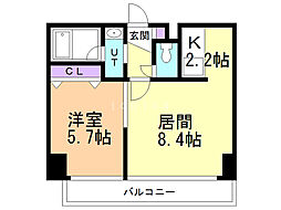 MYプラザ円山公園 1LDKの間取図画像