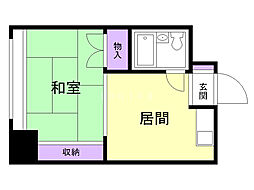 ロジェ札幌25 1LDKの間取図画像