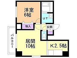 セリオール・ワン 1LDKの間取図画像