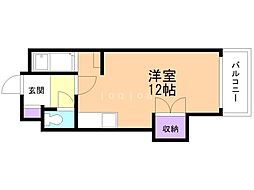 ル・フランセ・宮の森 ワンルームの間取図画像