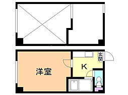CoreS10A 1Kの間取図画像