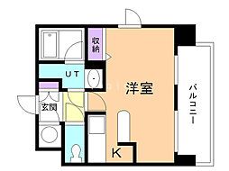 クレジデンス札幌・南4条 1Kの間取図画像