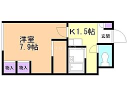 レオパレス越前谷 1Kの間取図画像