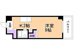メゾンド・ブーケ円山 1Kの間取図画像