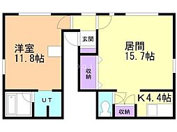 フォルミカ 1LDKの間取図画像