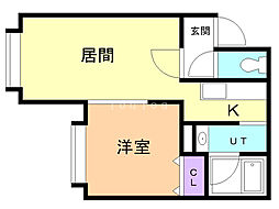 サンテミリオン 1LDKの間取図画像