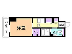 レジディア大通公園 1Kの間取図画像