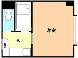 キャッスル813L.T 1Kの間取図画像