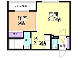 ライラック壱番館 1LDKの間取図画像