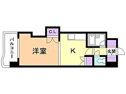 クラシックハイム 1DKの間取図画像