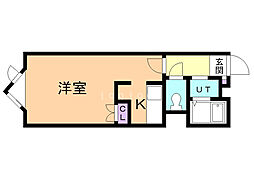 ウェイヴ23 ワンルームの間取図画像