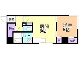 CASATRESNEO 1LDKの間取図画像