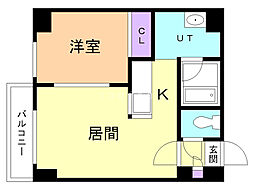 アンビエンテ131 1LDKの間取図画像