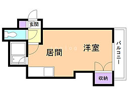 円山北町ハイム 1DKの間取図画像