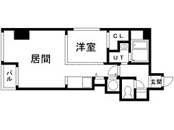 シャルム大通東 1LDKの間取図画像