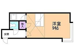 サウスコート5 ワンルームの間取図画像