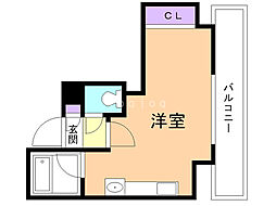 セントポーリア弐番館 ワンルームの間取図画像