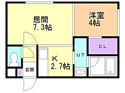 ピノ・ノワール医大前 1LDKの間取図画像