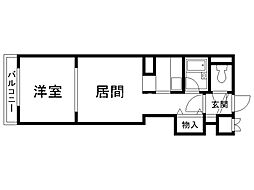 ロイヤルステージ ワンルームの間取図画像