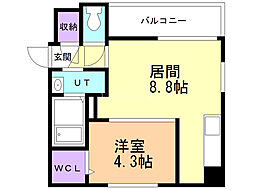 スペチアーレ大通 1DKの間取図画像