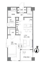 デュオ・スカーラ西麻布タワーイースト 1LDKの間取図画像