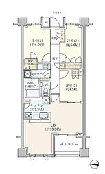ザ・パークハウス市谷加賀町レジデンス 3LDKの間取図画像