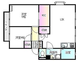 サンビレッジ  ｜ 群馬県伊勢崎市連取町（賃貸アパート2LDK・2階・53.63㎡） その2