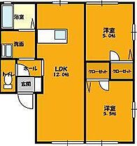 グランドゥール青山 A101 ｜ 群馬県伊勢崎市田中島町（賃貸アパート2LDK・1階・49.85㎡） その2